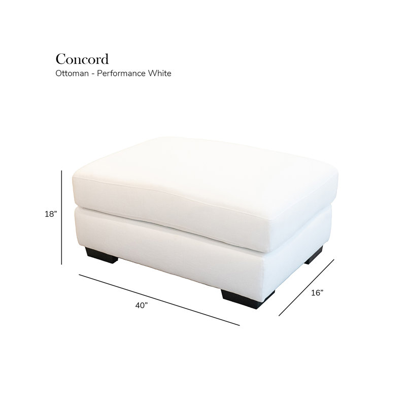 Concord Performance White Modular 4 Piece Sectional