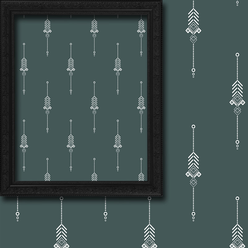 Boho Design Kitchen Valance, 2 Tiers Curtain, African Mud, Window Valance Treatments, Cafe Curtains, Dark Green