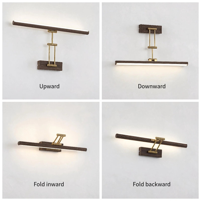 Wood Print Folding LED Picture Vanity Light