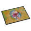 Tapis de porte d’extérieur anti-dérapant pour le crâne des fleurs-41083778-41083779