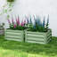 Outsunny Set of 2 Raised Garden Bed, 60 x 60 x 30.5 cm, Light Green