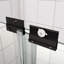 Porte de douche coulissante Bypass, 50 à 54 po x 70 po, verre trempé de 1/4 po, noir mat, rail, poignée en acier inoxydable, fuite, coulissement lisse, finition noire à assemblage rapide, matériaux de qualité, installation simple
