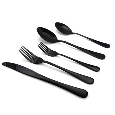 Luly Matte 60-Piece Colored Flatware Set Stainless Steel Service for 12
