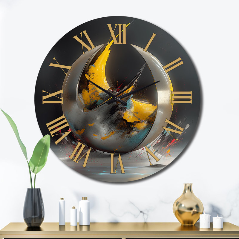 Horloge murale Visionary Divine Dance 3D Wave Sphere I, Très grand