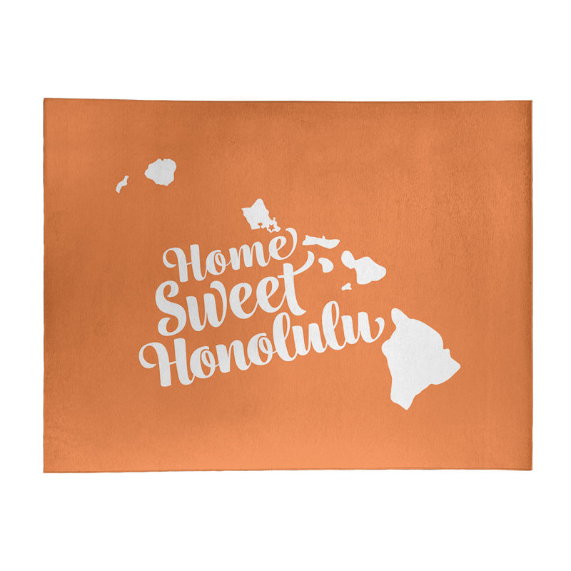 Tapis en poly-chenille honolulu hawaii, Rectangle 8 pi x 10 pi