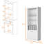 Bar blanc avec 3 tablettes et fonction d'organisation de vin - Conception pratique de la bouteille soignée et élégante-373611923