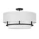Graham Four-Light Semi-Flush Mount Ceiling Light w/ Faux Parchment Shades