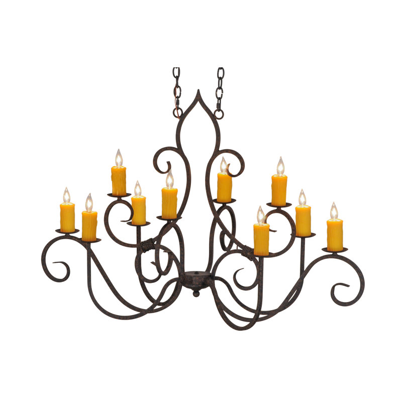 Clifton 10 - Light Chandelier, Coffee Bean