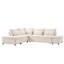 Canapé-lit modulaire de 107 po avec canapé-lit en forme de L, accoudoirs réglables en L, charge USB et Type-C, repose-pieds avec rangement à mouvement libre, combinaison libre pour le salon et l’appartement-1116893923