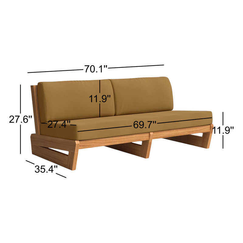 Outdoor 2 - Seat Loveseat, Brown