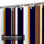 Rideau de douche rayé sans couture orange blanc marine avec 12 crochets-21282303