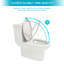 Toilette en céramique moderne - double chasse, siège à fermeture douce, chasse d'eau silencieuse stable à une pièce, siège confortable