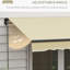 Auvent de patio rétractable 10 po x 8 pi, parasol avec manivelle manuelle, tissu 280 g / m², structure en aluminium, beige pour terrasse, balcon, auvent rétractable de jardin, balcon Uv30 +