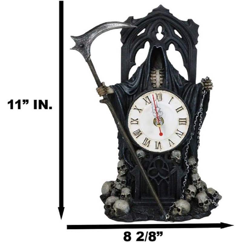 Figurine noire horloge de table