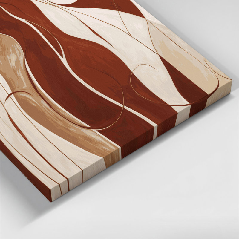 Art mural abstrait sur toile brune 17, H 8 po x l 8 po