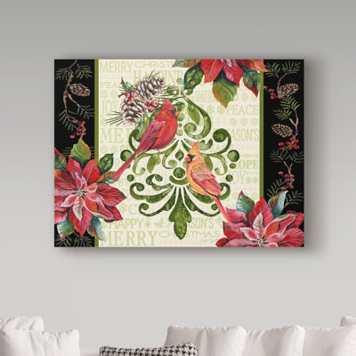 «Holiday Cardinals 2» par Deagen, impression sur toile tendue