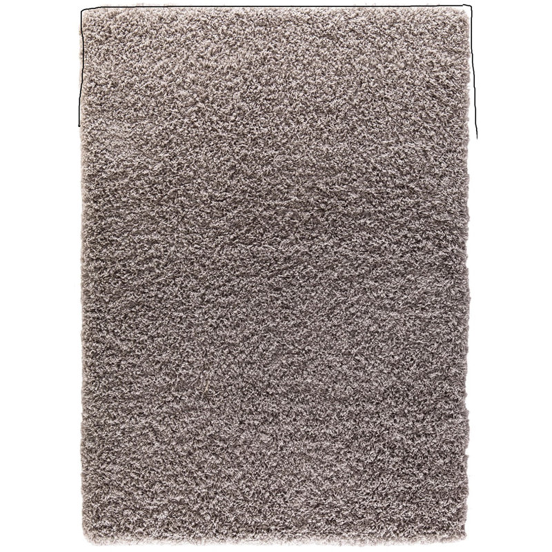 Solid Colour Shag Area Rug, Rectangle 80 x 150 cm