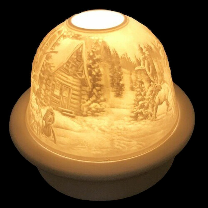 Photophore de table en porcelaine 4 po