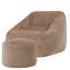 Natalia Corduroy Armchair Bean Bag and Round Footstool-125475877