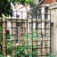 Ensemble de 4 treillis de jardin en métal 71 po x 19,7 po, support pour plantes d'extérieur antirouille, noir, facile à construire, fabrication en tube galvanisé de 19,7 po
