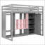 Lit mezzanine simple en bois avec garde-robe