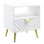 Table de bout ultra brillante avec tablette