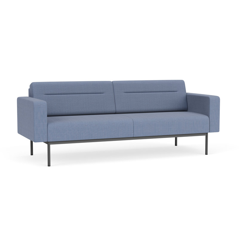 Canapé de réception Darsey, Sans alimentation, Chambray bleu marine clair, Gris anthracite