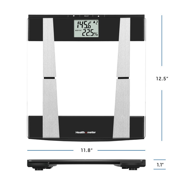 Health o meter LCD Carbon Fiber Digital Body Weight Scale, 400lb Capacity