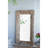 39X3.5X75" Full Length Rectangle Floor Mirror With Distressed Wood Frame