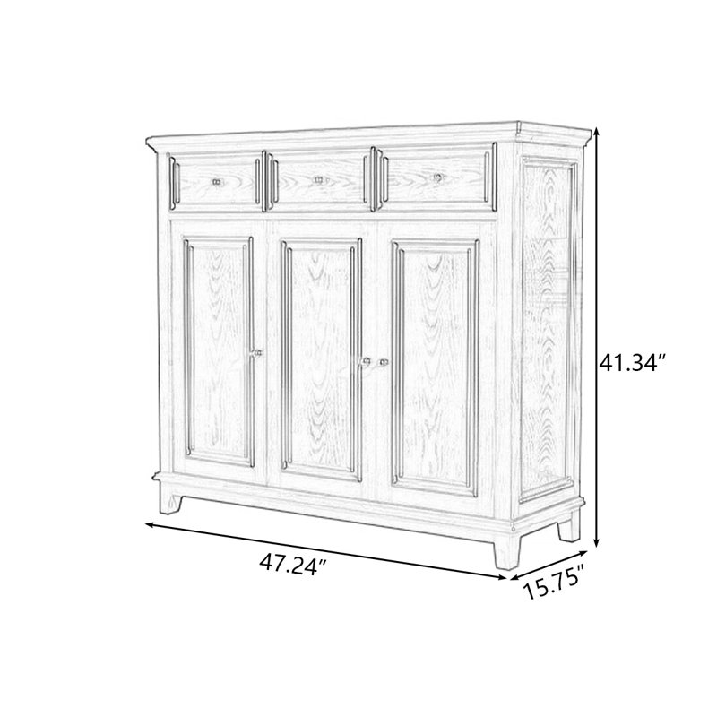 Brown Solid Wood Shoe Storage Bench