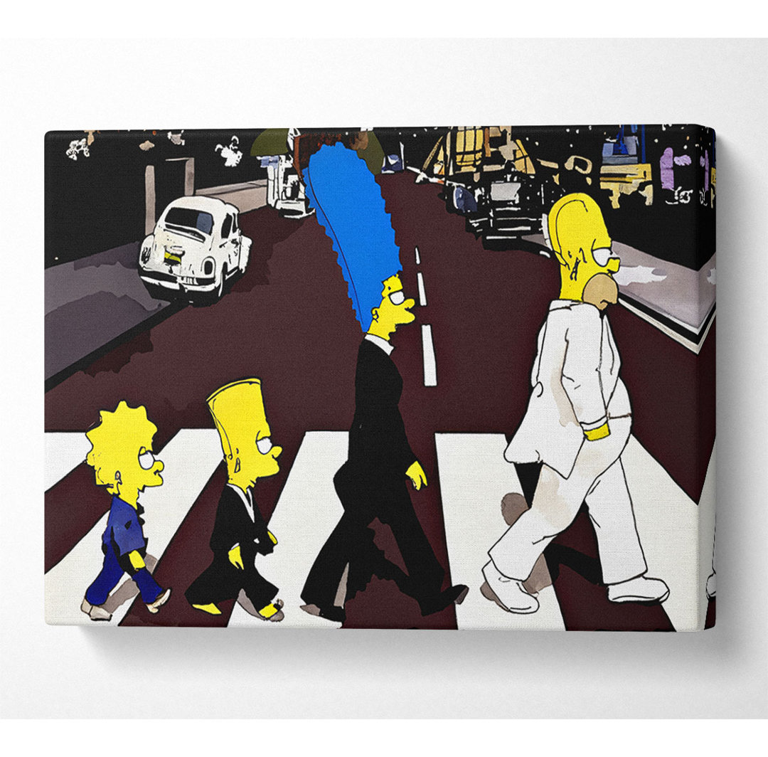 Simpsons Abbey Road - Kunstdrucke auf Leinwand