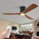 52" 3 - Blade Standard Ceiling Fan With Remote Control And LED Light, Silent Breeze For All Seasons