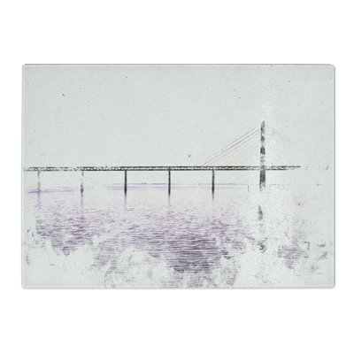 Tempered Glass Oresund Bridge Chopping Board