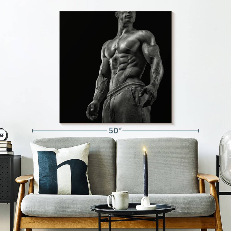 Senne, homme musclé, H 33 po x l 33 po