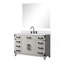 Meuble-lavabo simple en chêne blanc 48 po X P 22 po D, comptoir en quartz blanc, ensemble de robinet et Miroir
