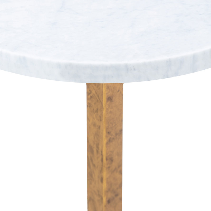 Lilian Marble 5 Legs End Table, Royal Gold