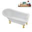 Baignoire sur pattes 58 po, plateau, bonde et pieds à griffes 58 po Streamlin-101628924-102219868
