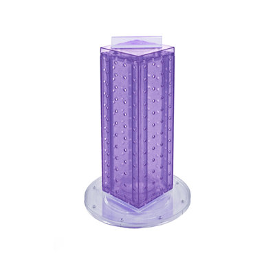 Four-sided 4"W x 12"H Pegboard Tower with Revolving 9" Base