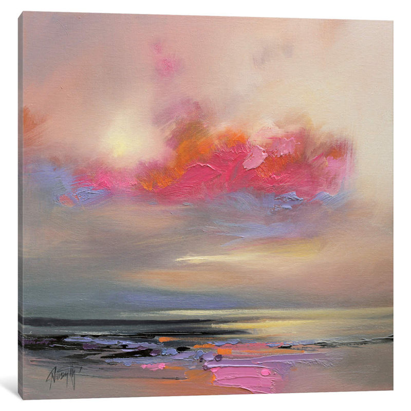 Magenta Cloud by Scott Naismith - Wrapped Canvas Painting, 66.04 cm H x 66.04 cm W x 3.175 cm D