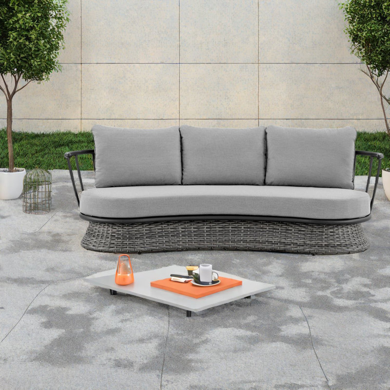 Durable Patio Sofas, Wicker And Aluminum, Modern Elegance For Any Outdoor Space