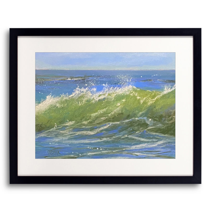 Sea Change Print by Dina Gardner, 25.25" H x 31.25" W x 0.875" D, Black Framed Paper