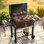 Barbecue au charbon de 54 pouces avec grille de maintien au chaud et roues