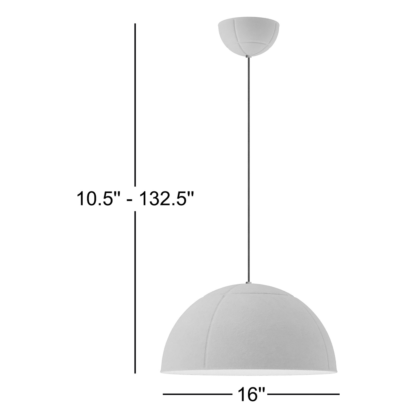 Wimbledon-Single Pendant, Dark Gray