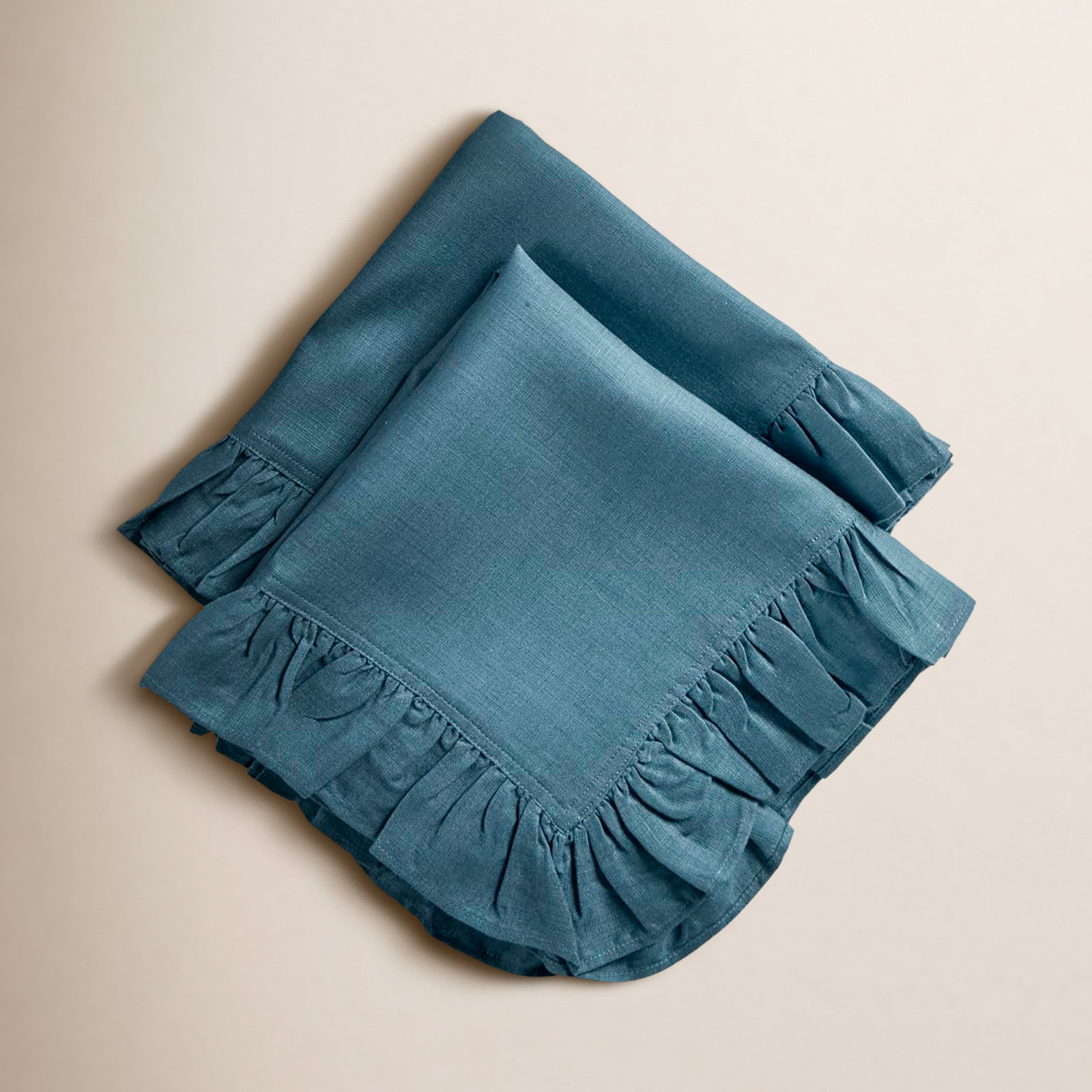 100% Linen Napkin, Peacock Blue