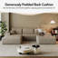 Canapé modulaire en U en velours côtelé de style modulaire Boneless 107,5 "Boneless-352651874-352651886