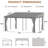 12 ft. W x 16 ft. D Wall-mounted Galvanized Steel Hardtop Gazebo, Heavy-duty Aluminum Frame Patio Gazebo with Netting & Curtains-113606726