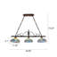 3 - Light Dark Bronze Kitchen Island Pendant