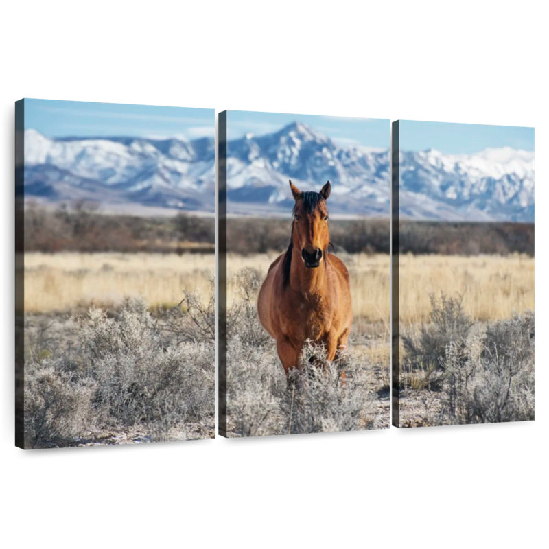 Horse At Winter, 42" H x 65" W