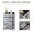 5-Drawer Dresser, Fabric Chest Of Drawers, 4-Tier Storage Organizer For Bedroom Entryway, Tower Unit With Steel Frame Wooden Top, Gray