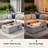 42" Rectangle Iron Propane / Natural Gas Smokeless Outdoor Fire Pit Table with Hidden Fuel Tank, Lid-4114171